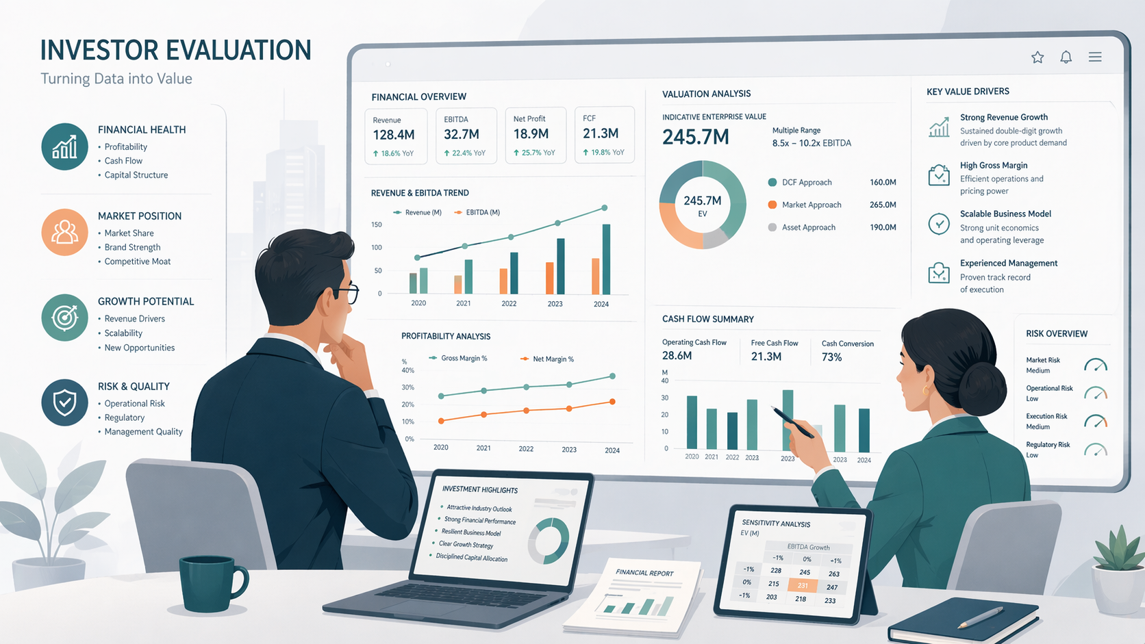 tăng valuation trước khi bán công ty