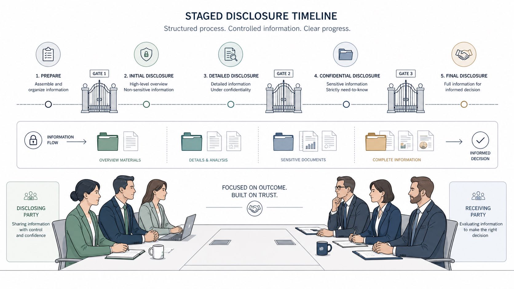 control information flow during due diligence