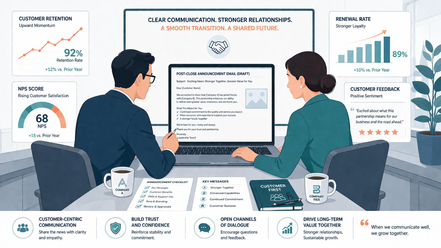 inform customers when selling business