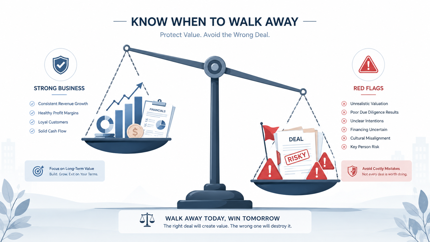 when to walk away from M&A deal